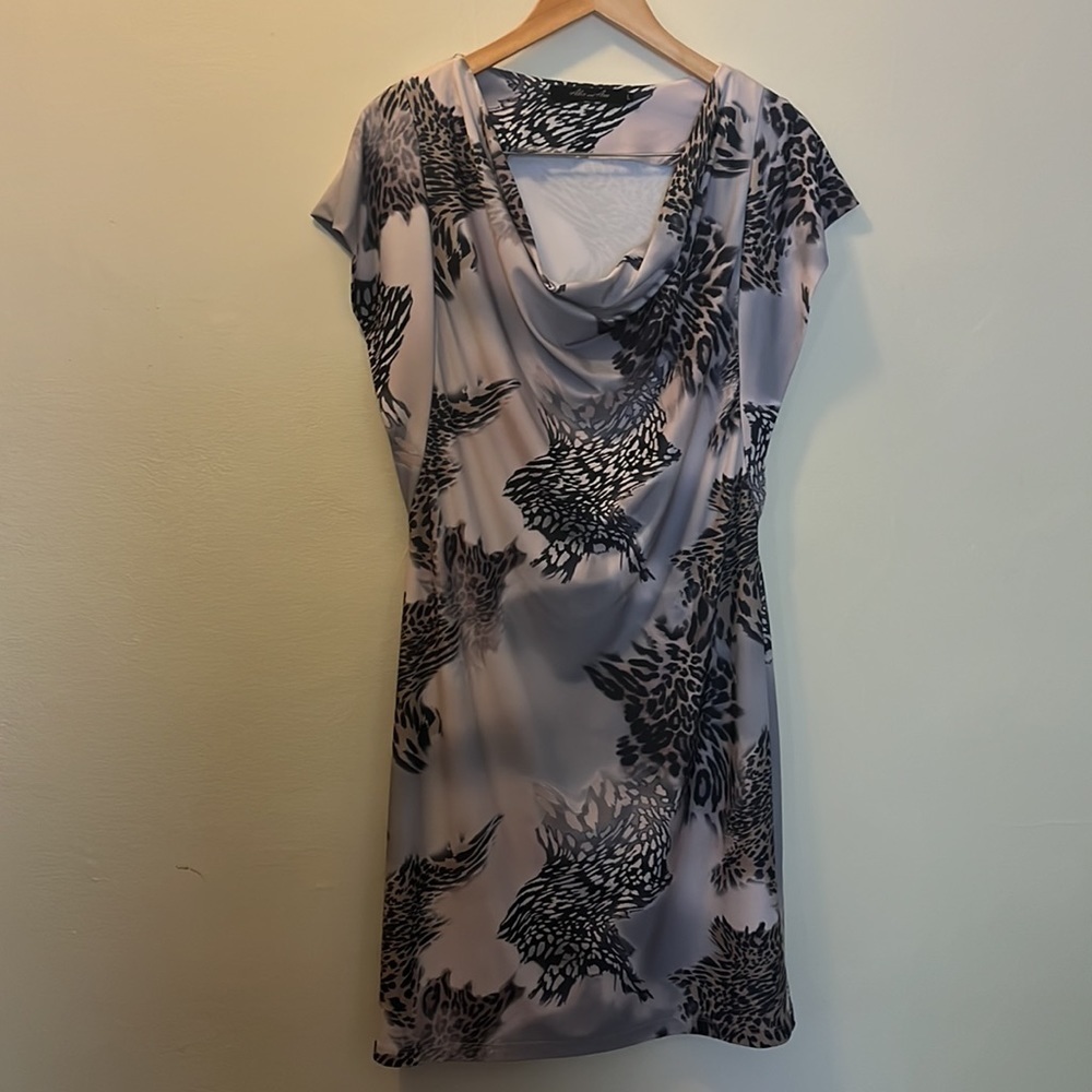 Komarov Dress Animal Print Women’s L Stretch Bodycon